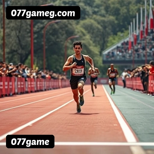 App 077game para iOS e Android — interface mobile, login biométrico e PIX integrado
